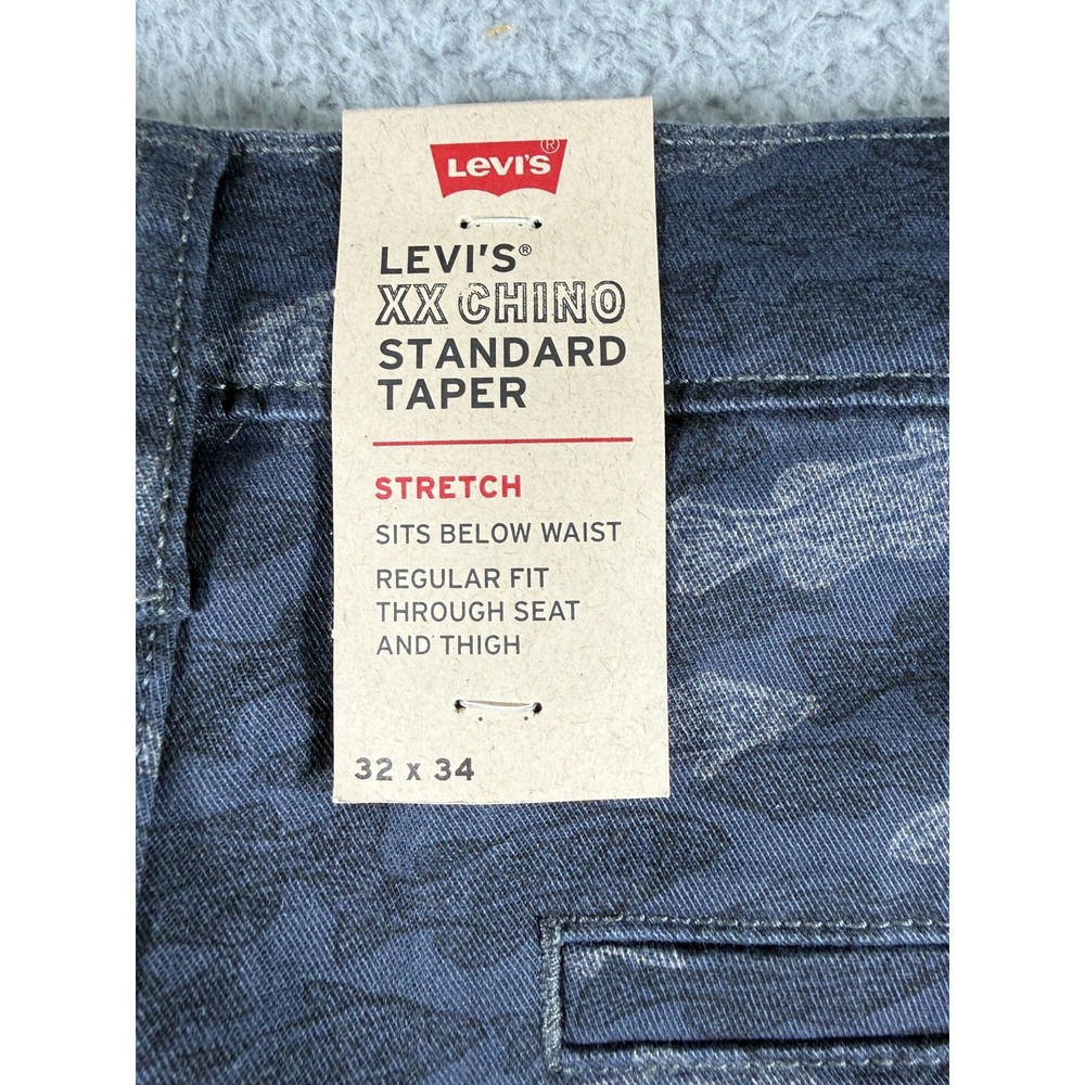 NEW Levis XX Chino Fish All over Print Taper Stretch pants 32x34 (Fits 32x31) - Picture 10 of 10